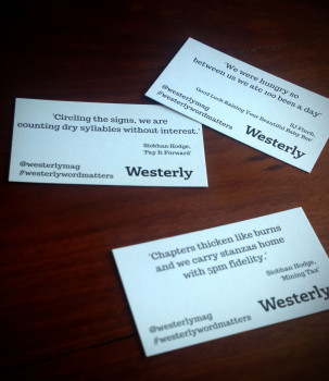 Launching <i>Westerly</i>’s ‘Word Matters’